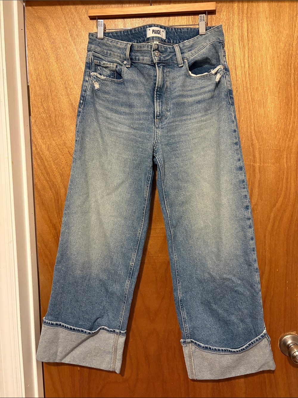 Paige Sasha Women's Denim Jeans Wide Leg Vintage Inspired